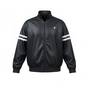 Rocawear Track Jacket Mens 4X Full Zip Black Full Zip Athleisure Casual Relaxed